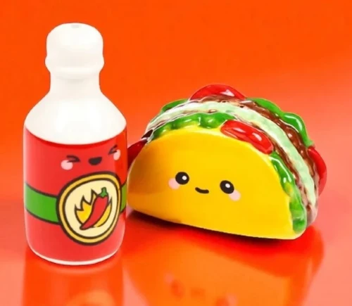 מלח פלפל בצורת טאקו מקסיקני ורוטב חריף Frida The Taco