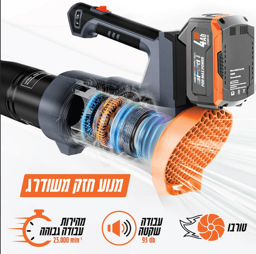 מפוח עלים נטען 18V 102800-010 (גוף בלבד) HUNTER 