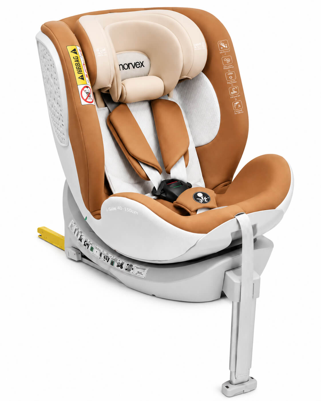 כיסא בטיחות מסתובב 360° NORVEX חום Bsmart