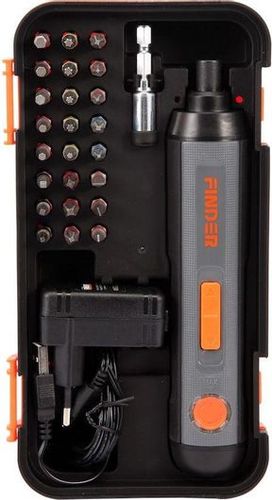 מברגון נטען FINDER ‏4V USB | ערכת 26 חלקים להרכבות ותחזוקה