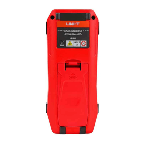 מטר לייזר UNI-T LM50 עד 50 מטר | מדידת מרחק, שטח, נפח ופיתגורס