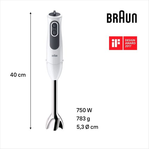 בלנדר מוט בראון מקצועי מנירוסטה 750W | Braun MQ3100