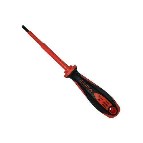 מברג שטוח מבודד CASTOR TOOLS 65102N ‏4×100 מ״מ | VDE 1000V – תוצרת גרמניה