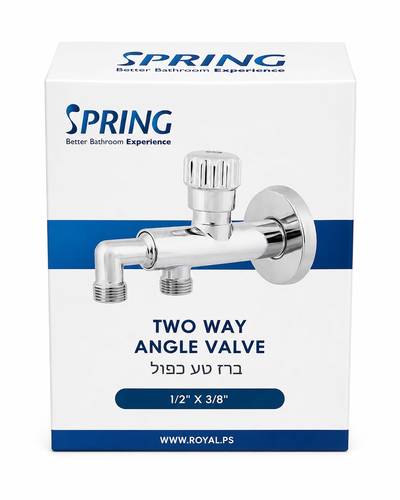 ברז ניל כפול SPRING ‏1/2″ × 3/8″ – כרום