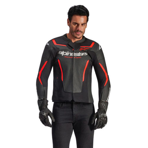 מעיל עור מאוורר GP FORCE V2 שחור אדום