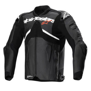 מעיל עור ATEM V5 שחור/לבן ALPINESTARS