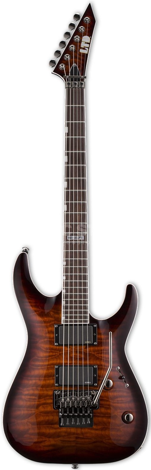 גיטרה חשמלית ESP LTD MH-350FR Dark Brown Sunburst
