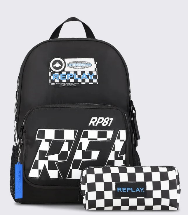 תיק גב עם קלמר ריפליי  Replay backpack and pencil case set | שחור