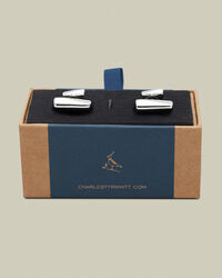 חפתים בצבע כסף - Silver bar cufflink