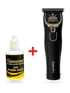 מכונת תספורת מקצועית BarberPRO Zero5 ברבר פרו+ שמן למכונות תספורת 50 מ"ל ססוניק 