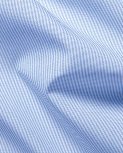 חולצת פסים תכלת גזרת סלים  - Cornflower blue Bengal stripe non-iron poplin slim fit shirt