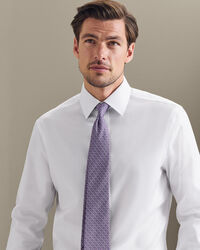 עניבה - Lilac purple silk print tie
