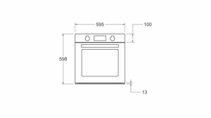 תנור בנוי 60 ס"מ פירוליטי דגם BERTAZZONI FMOD6115PLB2 ברטזוני זכוכית שחורה