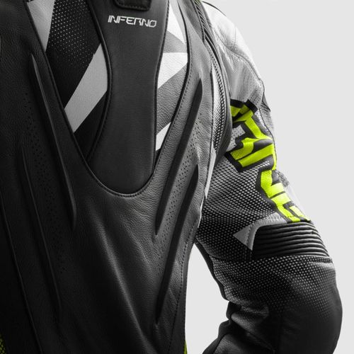 מעיל עור רבל הורן שחור / צהוב - REBELHORN INFERNO LEATHER JACKET