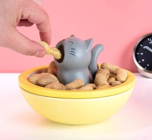 קערת פיצוחים חתול רעב Hungry Cat 