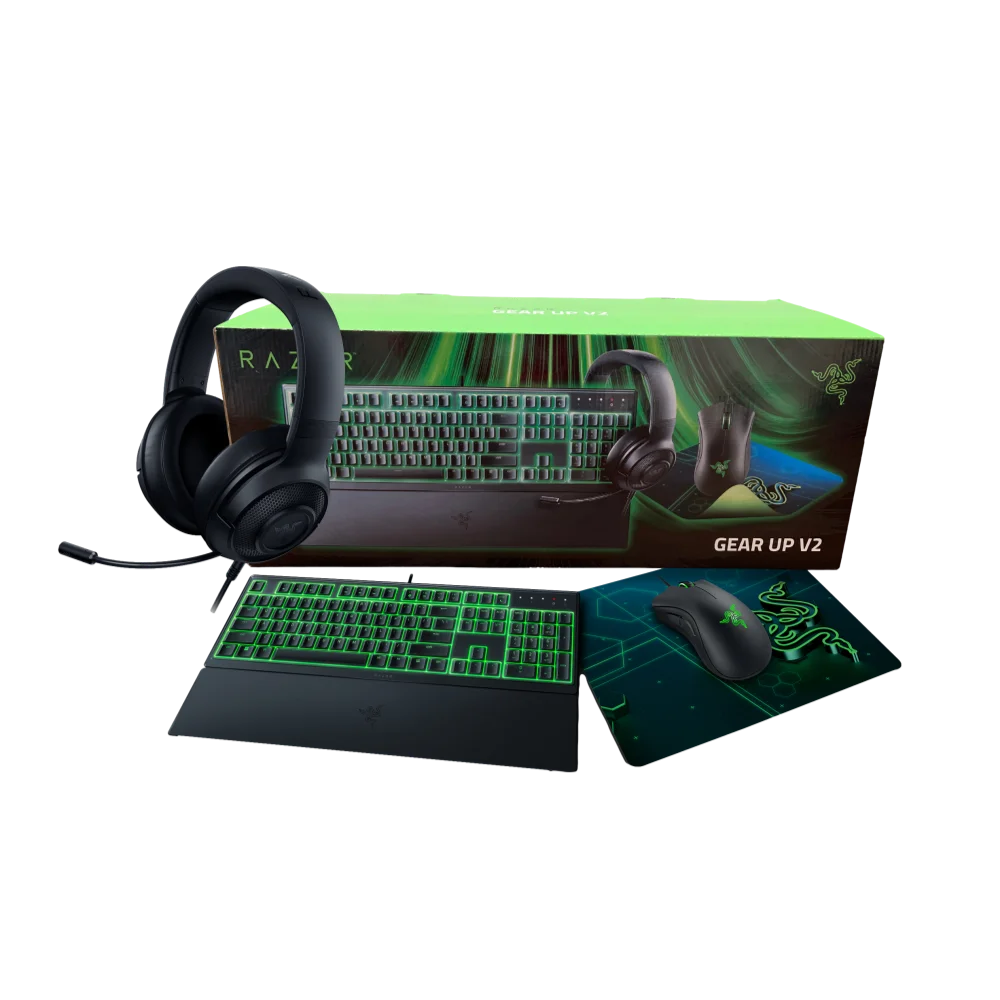 באנדל גיימינג Razer Gear Up V2 Bundle 4in1 סט מקלדת פד עכבר ואוזניות