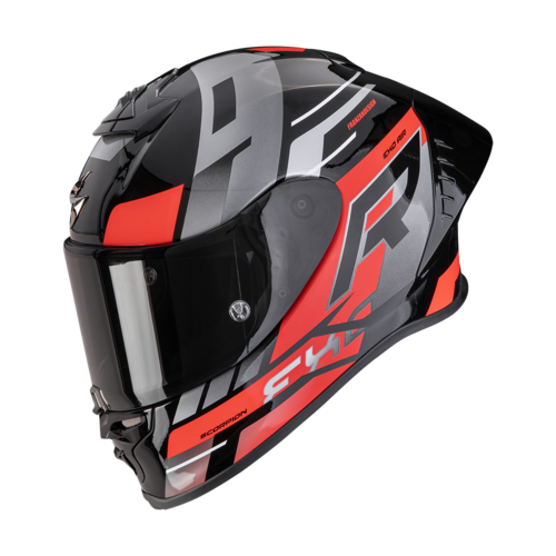 קסדת סקורפיון שחור / אדום - SCORPION EXO-R1 EVO II AIR ADRENALINE