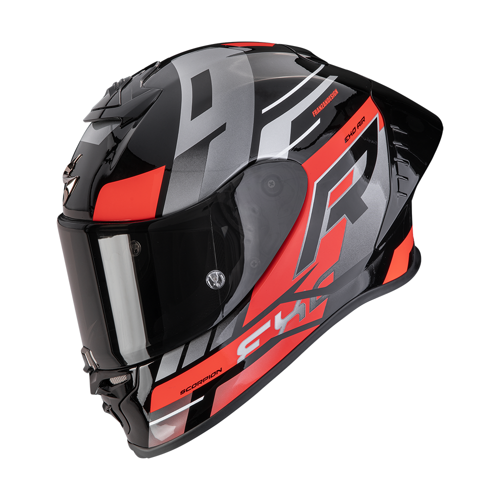 קסדת סקורפיון שחור / אדום - SCORPION EXO-R1 EVO II AIR ADRENALINE