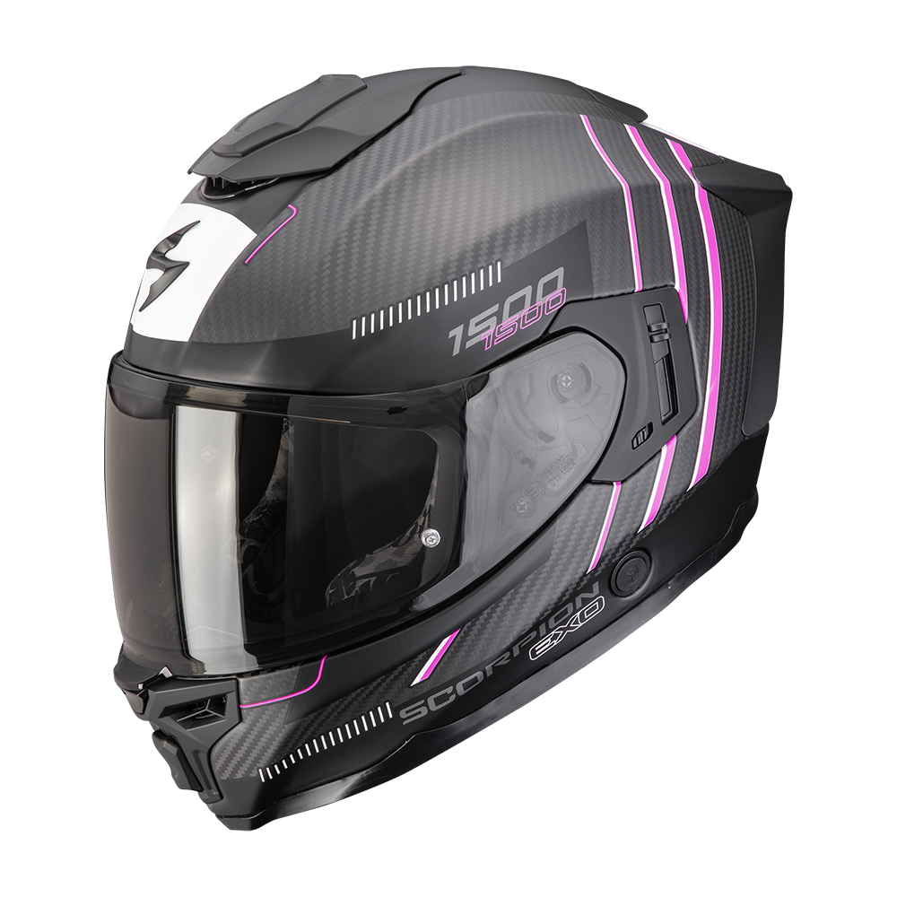 קסדת סקורפיון קרבון שח/ור - SCORPION EXO-1500 AIR ZITY 