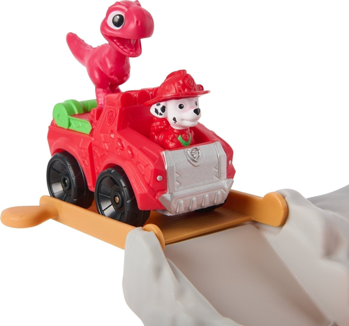 מפרץ ההרפתקאות: אי הדינוזאורים - מסלול בריחה ממפולת סלעים דינו עם דמות מרשל ודינוזאור