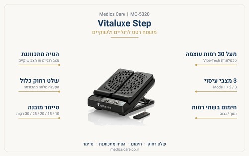 משטח רטט לרגליים ושוקיים Medics Care MC-5320 Vitaluxe Step