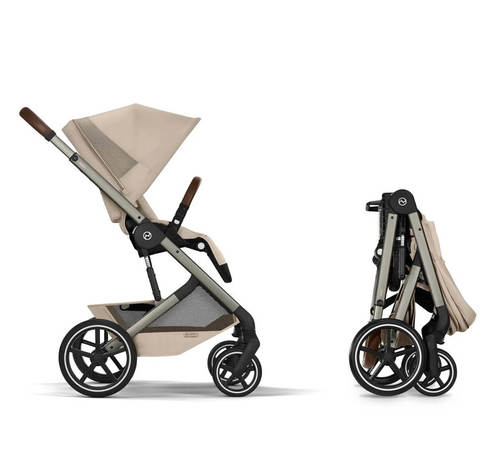 עגלת תינוק Balios TS6 עם אמבטיה וסלקל Cloud G צבע Cybex Almond Beige 