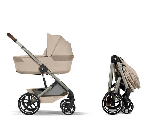 עגלת תינוק Balios TS6 עם אמבטיה וסלקל Cloud G צבע Cybex Almond Beige 