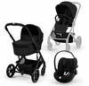 עגלת תינוק Balios TS6 עם אמבטיה וסלקל Cloud G צבע Cybex Moon Black 