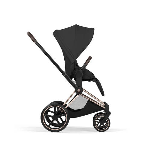 עגלת תינוק משולבת Priam 5 צבע Sepia Black שלדה רוזגולד Cybex