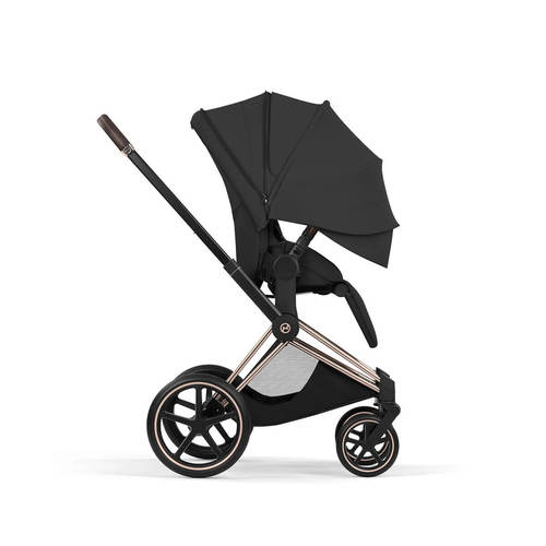 עגלת תינוק משולבת Priam 5 צבע Sepia Black שלדה רוזגולד Cybex