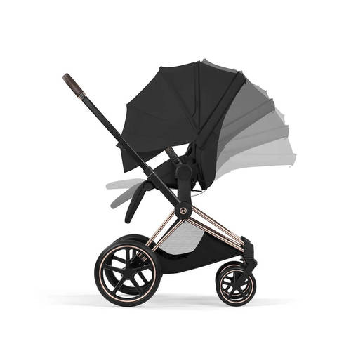 עגלת תינוק משולבת Priam 5 צבע Sepia Black שלדה רוזגולד Cybex