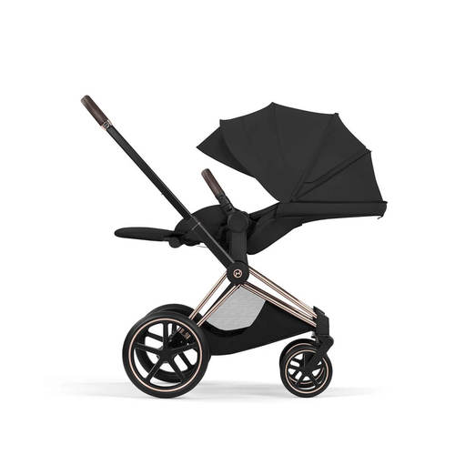 עגלת תינוק משולבת Priam 5 צבע Sepia Black שלדה רוזגולד Cybex