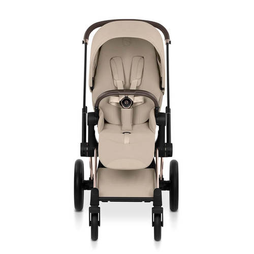 עגלת תינוק משולבת Priam 5 צבע Cozy Beige שלדה רוזגולד Cybex