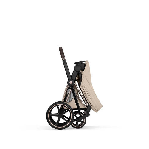 עגלת תינוק משולבת Priam 5 צבע Cozy Beige שלדה רוזגולד Cybex