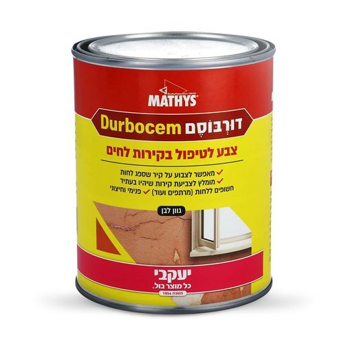 דורבוסם - צבע מיוחד לקירות מתקלפים ולחים גוון לבן תוצרת יעקבי 