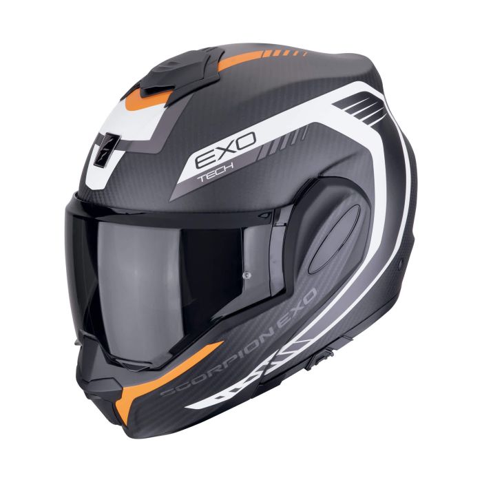 קסדת סקורפיון קרבון נפתחת שח/לב/כת - SCORPION EXO-TECH EVO COSY