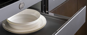 מגירת חימום דגם BERTAZZONI WD60B ברטזוני זכוכית שחורה