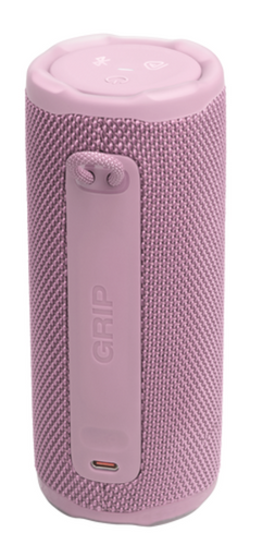רמקול נייד אלחוטי JBL Grip עם Bluetooth 5.4 תאורת Ambient ועמידות IP68 בצבע Pink