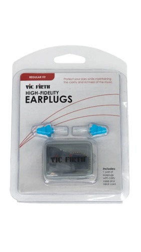 אטמי אוזניים Vic Firth VICEARPLUGR2 Pair Blue HiFi Earplugs Regular