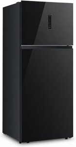 מקרר 2 דלתות עם מקפיא עליון No Frost בנפח 480 ליטר נטו דגם KMG-TMF-512 BLK/G-480-NF מבית KMG - זכוכית שחורה