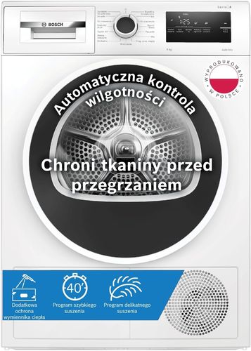 מייבש כביסה קונדנסור 8 קילו בוש Bosch WTH8627GPL