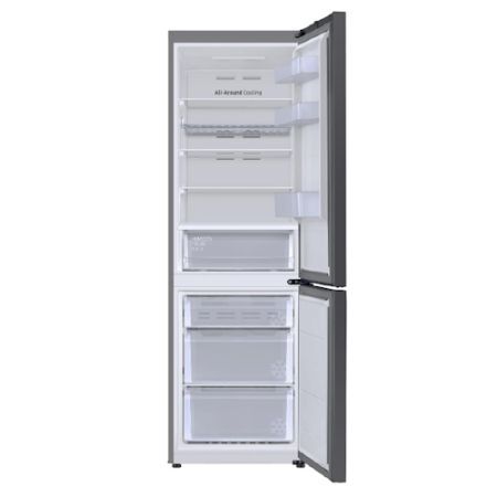 מקרר 2 דלתות מקפיא תחתון 344 ליטר Samsung סמסונג התקן שבת RB35C62225BK זכוכית שחורה