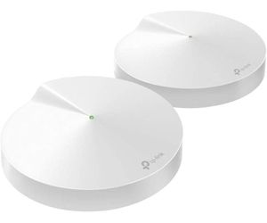 אקסס 2 יחידות WIFI מגדיל טווח עגול שטוח במהירות 1300כל יחידה DECO M5 MESH 1300HZ TPLINK