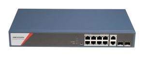 רכזת W90  HUB 8 PORT רשת מנוהלת *2× פורטי uplink־SFP סייב אופטייםPOE GIGABYTE HIKVISION SFP DS-3E1512HP-SI-8P2T2F
