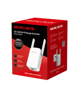 אקסס פוינט מגדיל טווח שקע חשמל MERCUSYS AC1200 MIR ME30 EXTENDER