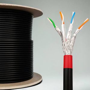 כבל CAT7 LAN 305m מעטה כפול להתקנות חוץ NYY FLUKE