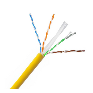 כבל רשת CAT6 305M נחושת UTP למצלמות YELLOW
