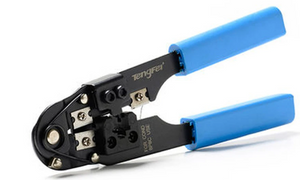 לוחץ לכבל רשת CRIMP TOOL FOR PASS-THROUGH RJ45 עם סכין לחיתוך כבל בולט