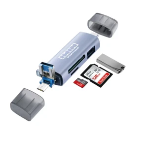 קורא כרטיסים מיקרו/טייפ סי/USB דגם iWin M40
