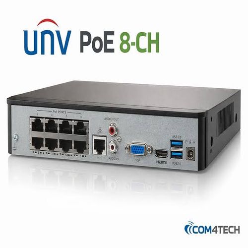 מערכת הקלטה רשת ל8 מצלמות ללא דיסק NVR UNV NVR301-08B-IQ